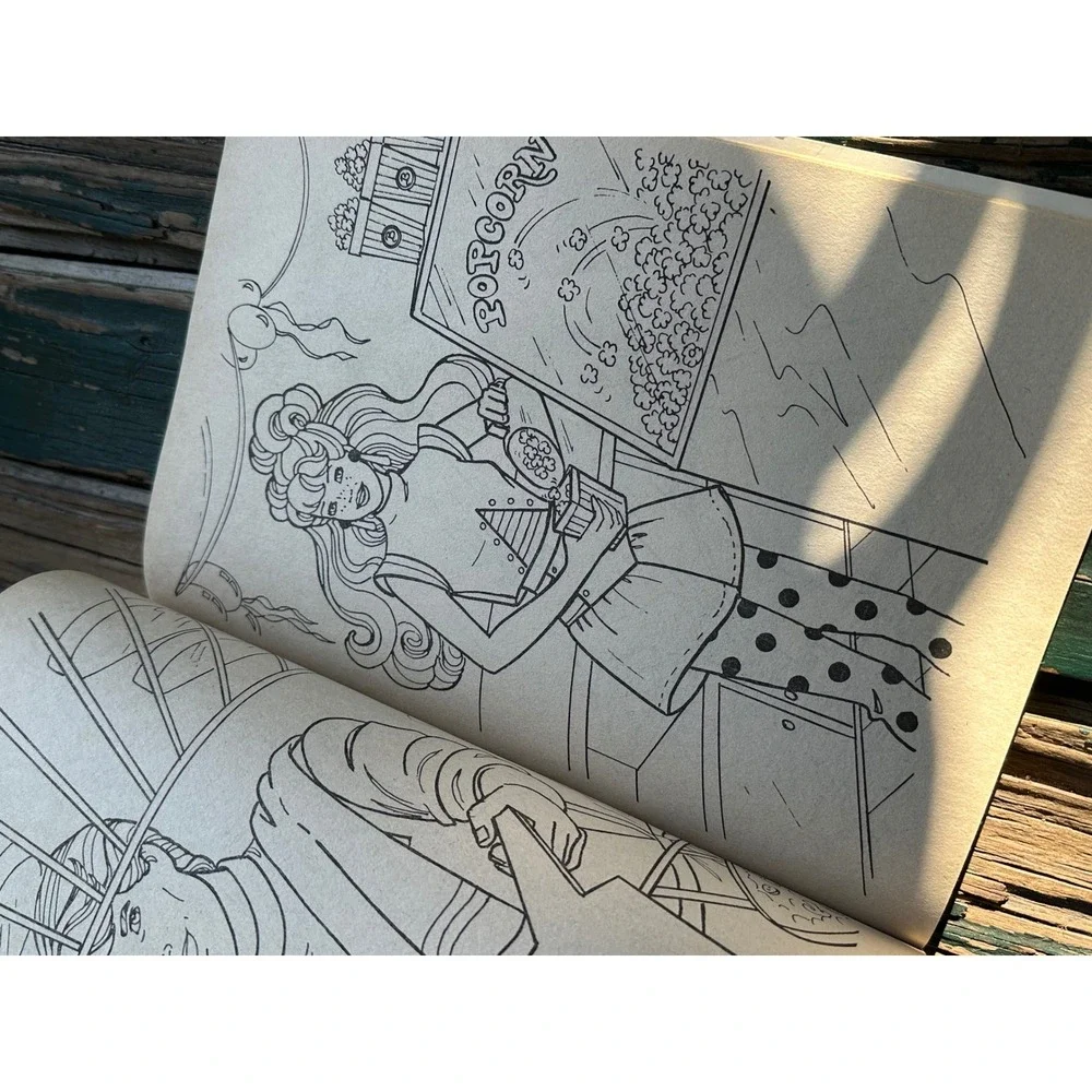 Vintage 1990 Barbie Cool Times Big Coloring Book Golden Retro 90s Mattel